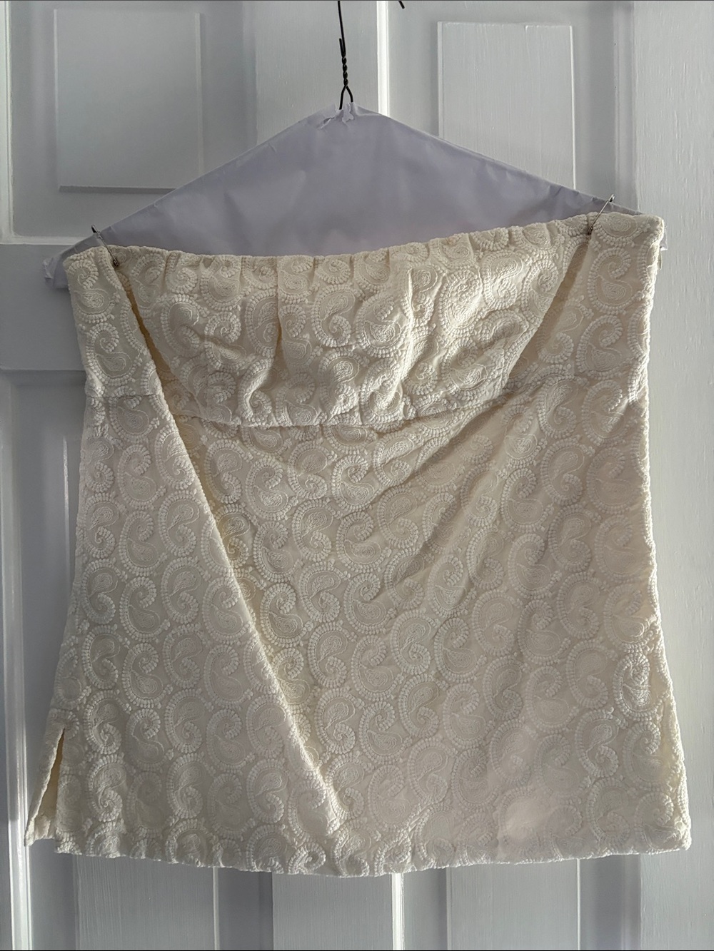 J Crew Strapless Lace Appliqué Top 12